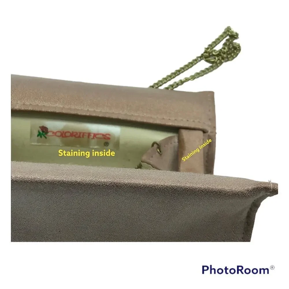 COLORIFFICS Cylinder Shaped Pink/Tan Clutch Bag